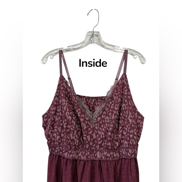 NWOT, Lane Bryant, Plus Size Cacique Cotton Chemise, 2X, Burgundy 🌙 - Picture 7 of 9